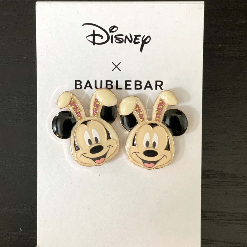 Mickey Easter bunny earrings - new never worn